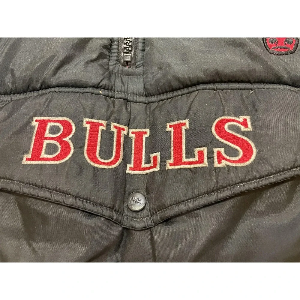 Chicago Bulls Jacket Mens XL Black Red NBA Basketball Reversible‎ PRO LAYER